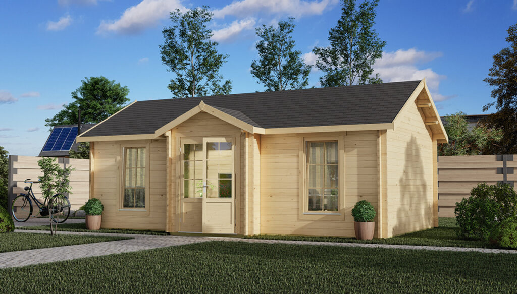 Deluxe Dorchester Log Cabin Living Outside